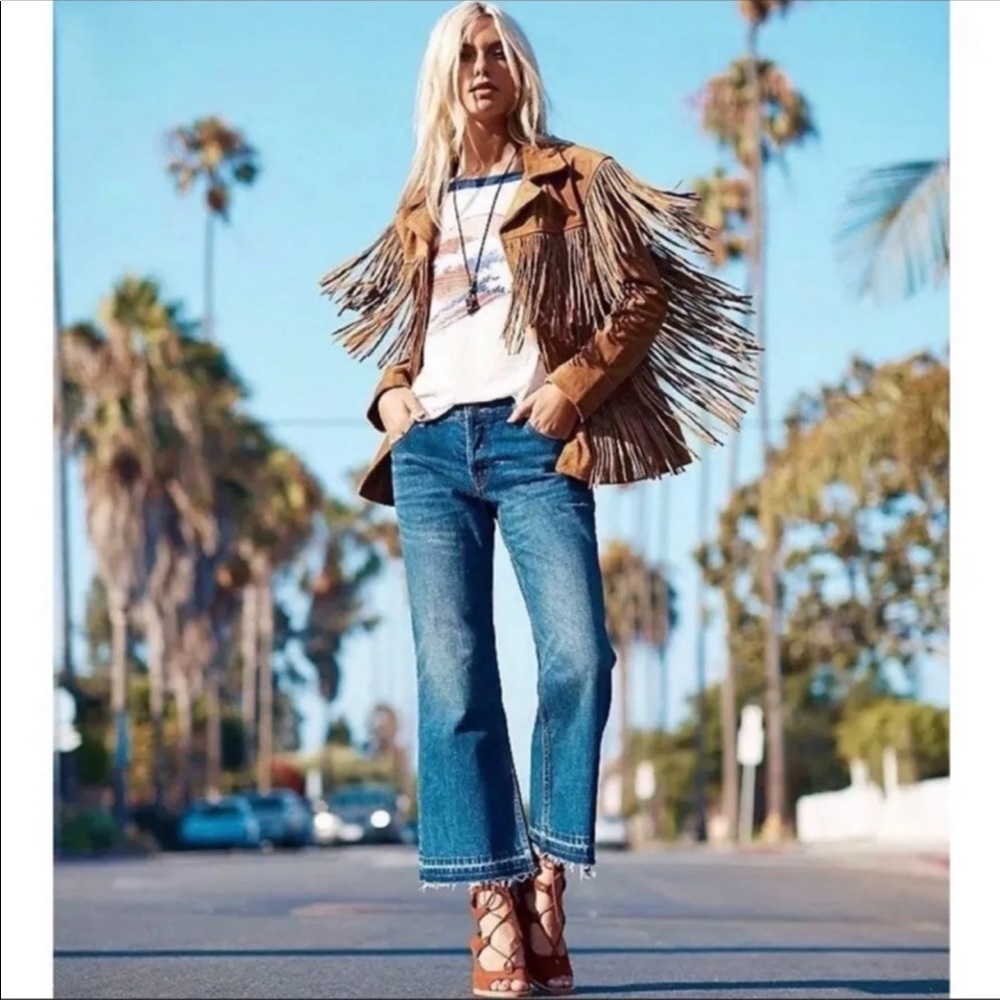 Free People Chelsea Crop Flare Jeans Size …